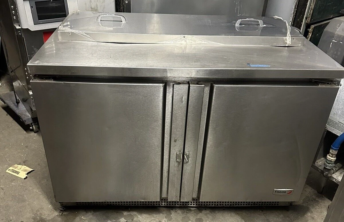 174-0085 Fagor FST-48-12 48” Commercial Self Contained Prep Table Cooler
