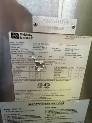 Middleby Marshall PS840G Double Stack Conveyor Oven 120,000 BTU Refurbished