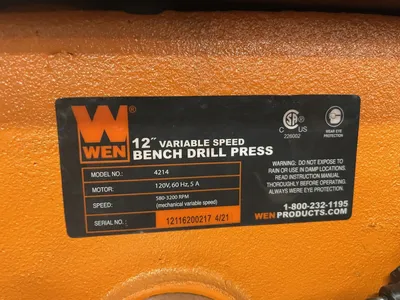 Used 2021 WEN 4214 Heavy Duty & Sensitive Single Spindle Drills California US | Wheeler Machinery Sales #8898