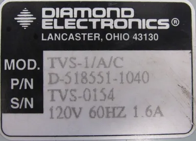 NEW DIAMOND ELECTRONICS D-518551-1040 MICRO-HEAD COLOR CAMERA CONTROL TVS-1/A/C
