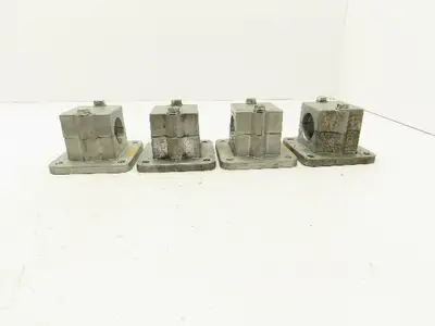 Rose Krieger RFB1500 Flange Clamp 1.5" Round Tube Aluminum 4x4" Base Lot of 4