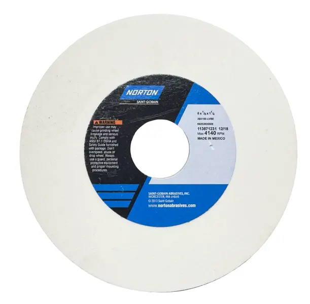 Norton 6" x 1/8" x 1-1/4" Toolroom Grinding Wheel 150 Grit Aluminum Oxide