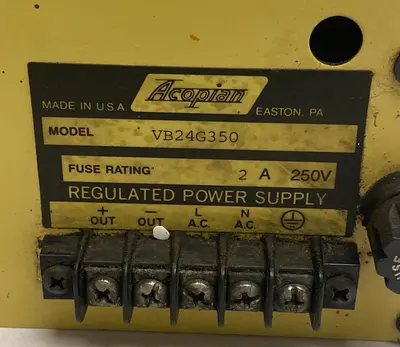 Used ACOPIAN VB24G350 Miscellaneous Equipment (Electrical & Power) | Surplus Asset Holdings #1189305
