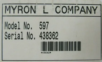 NEW MYRON 597 CONTROLSTIK II RINSE TANK SYSTEM 024-1