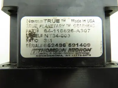 Thomson Micron 64-116826-A307 Nema TRUE Planetary Gearhead Gearbox 3:1 Ratio