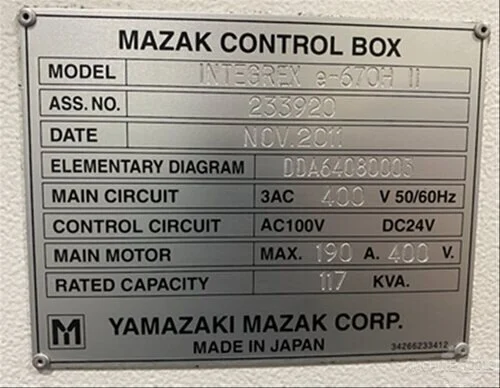 Used 2011 MAZAK INTEGREX E-670H II Multitasking Machining Centers Illinois US | Perfection Global, LLC. 10 #170669
