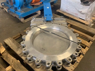 24" Orbinox Stainless Steel Knife Gate Valve, Hand Wheel Operated