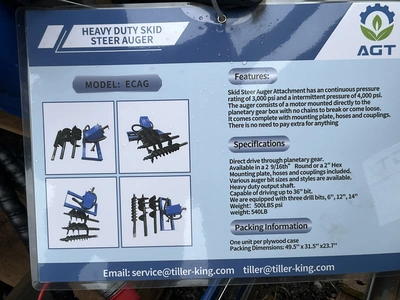 Used AGT SSECAG-Y HEAVY DUTY SKID STEER AUGER Skid Augers Michigan US | Miedema Asset Management Group #1341155