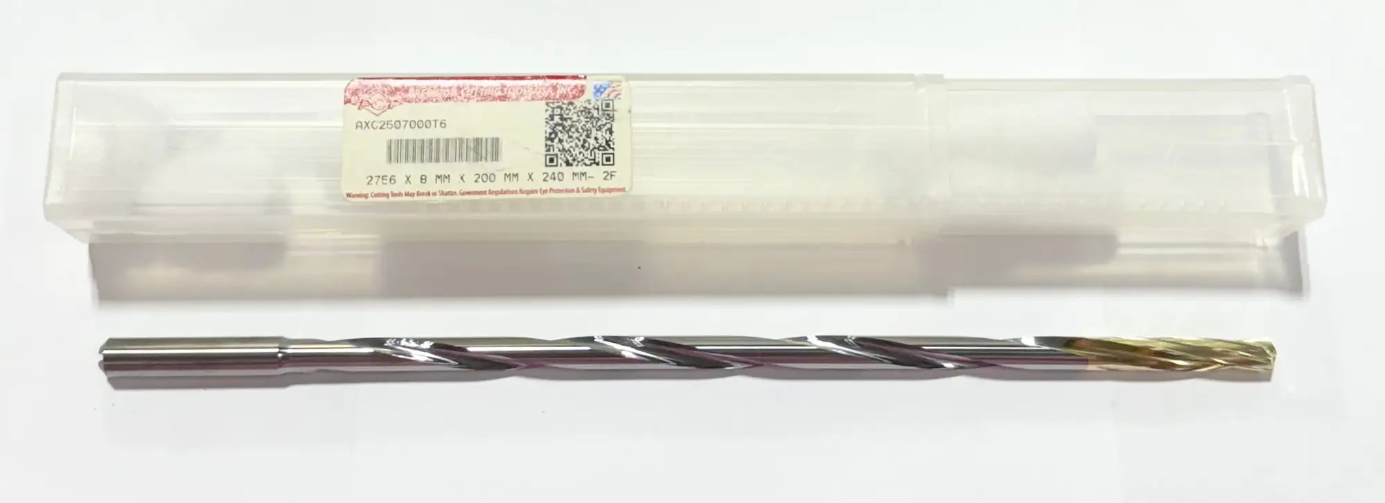 PCT 7mm Solid Carbide Drill 25xD ZrN Coated Coolant Thru 135 Deg USA