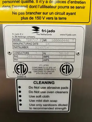 Fri Jado TDR7 Double Stack Rotisserie Oven 208V 3ph Electric Refurbished Tested and Working