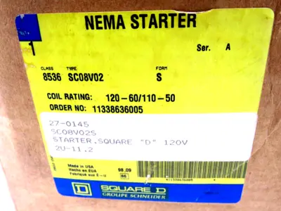 NEW SQUARE D 8536SC08V02S STARTER SERIES A