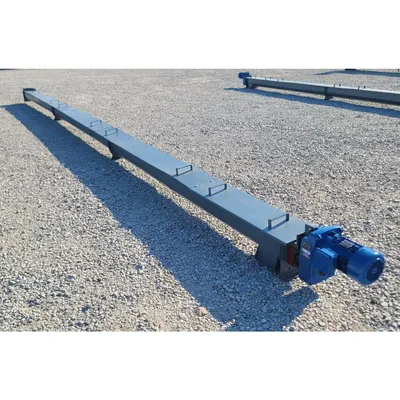 New 6" Dia. X 30 Ft Carbon Steel Industrial Screw Conveyor Auger with Drive