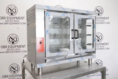 NEW EMPERO 3 ROLLER VERTICAL NATURAL GAS ROTISSERIE MODEL EMP.3EG-USA (CAPACITY OF 18 CHICKENS)