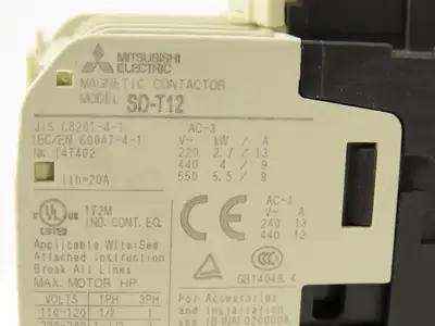 Mitsubishi MSOD-T12 SA SD-T12 Contactor Heater Overload Relay 7.5HP 13A Lot of 2