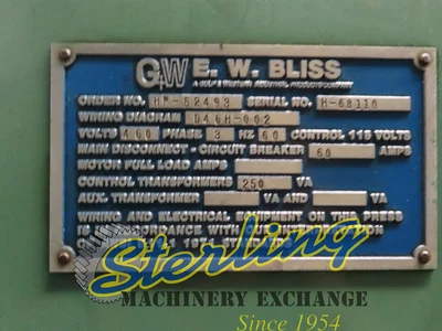 Used BLISS C-60 O.B.I. Presses California US | Sterling Machinery Exchange #1466177