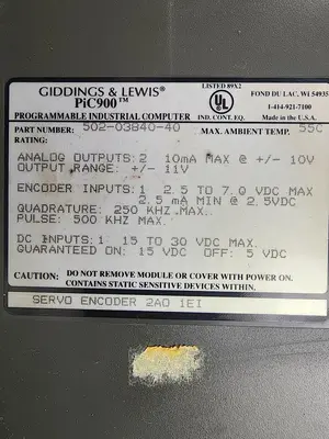 USED GIDDINGS AND LEWIS 502-03840-40