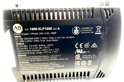 ALLEN BRADLEY 1606-XLP100E POWER SUPPLY SER. A 1606XLP100E NEW, SURPLUS