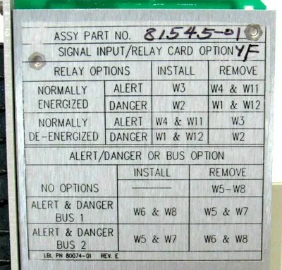 REPAIRED BENTLY NEVADA 81545-01 RELAY BOARD 78462-01 8154501