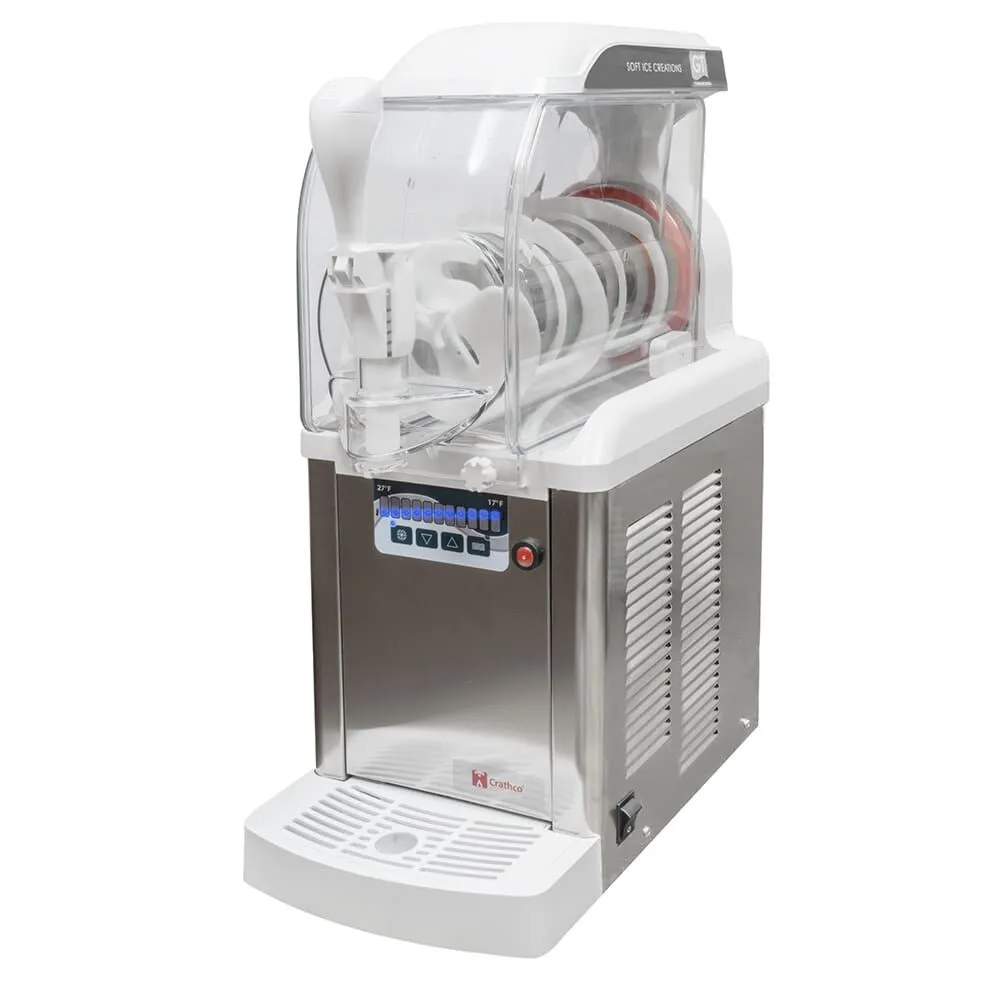 New | in-Stock Crathco Unused Crathco GT PUSH 1 Frozen Drink Slushie Machine 1.3 Gallon 120V Slushie Machines Illinois US | Falcon Restaurant Supply #1373902