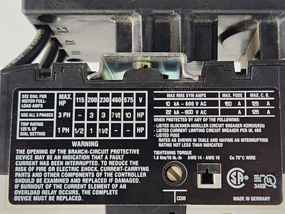 USED Moeller PKZM0-10