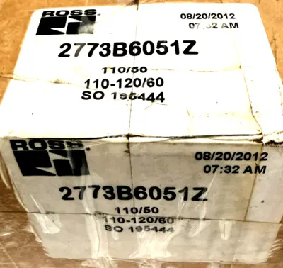 NEW ROSS CONTROLS 2773B6051Z DIRECTIONAL CONTROL VALVE 110/50 110-120/60