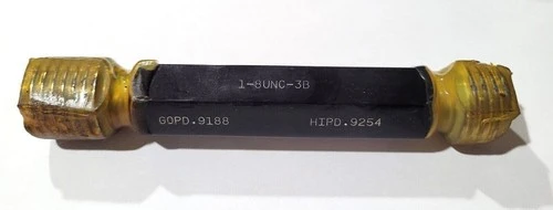 1-8 UNC-3B GO & NO GO THREAD PLUG GAGE GO P.D. .9188 HI P.D. .9254