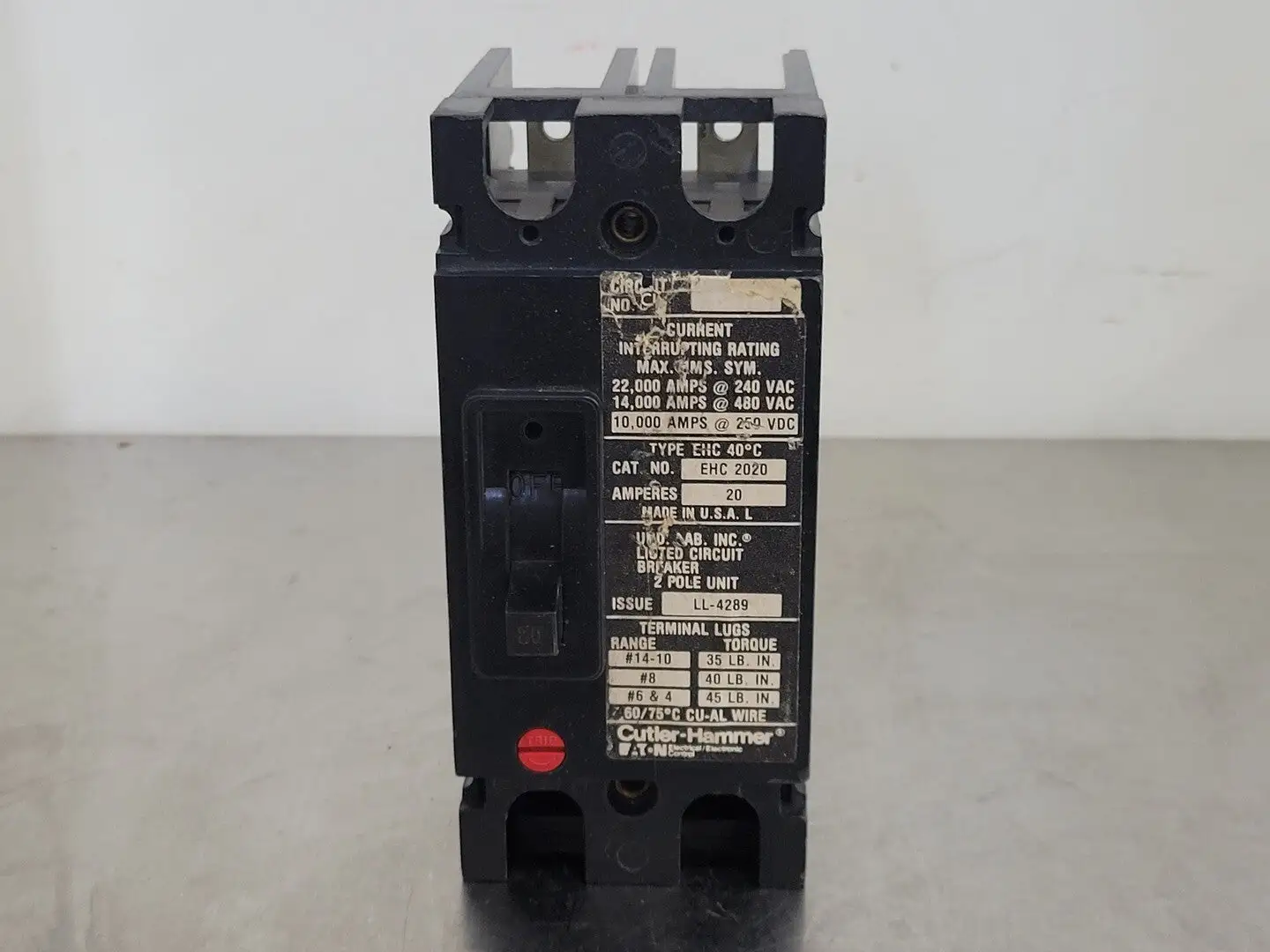 USED CUTLER-HAMMER EHC2020