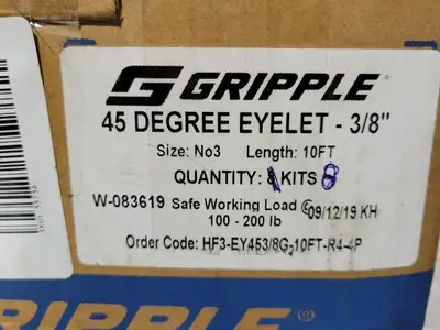 NEW 2020 GRIPPLE HF3-EY453/8G-10FT-R4-4P