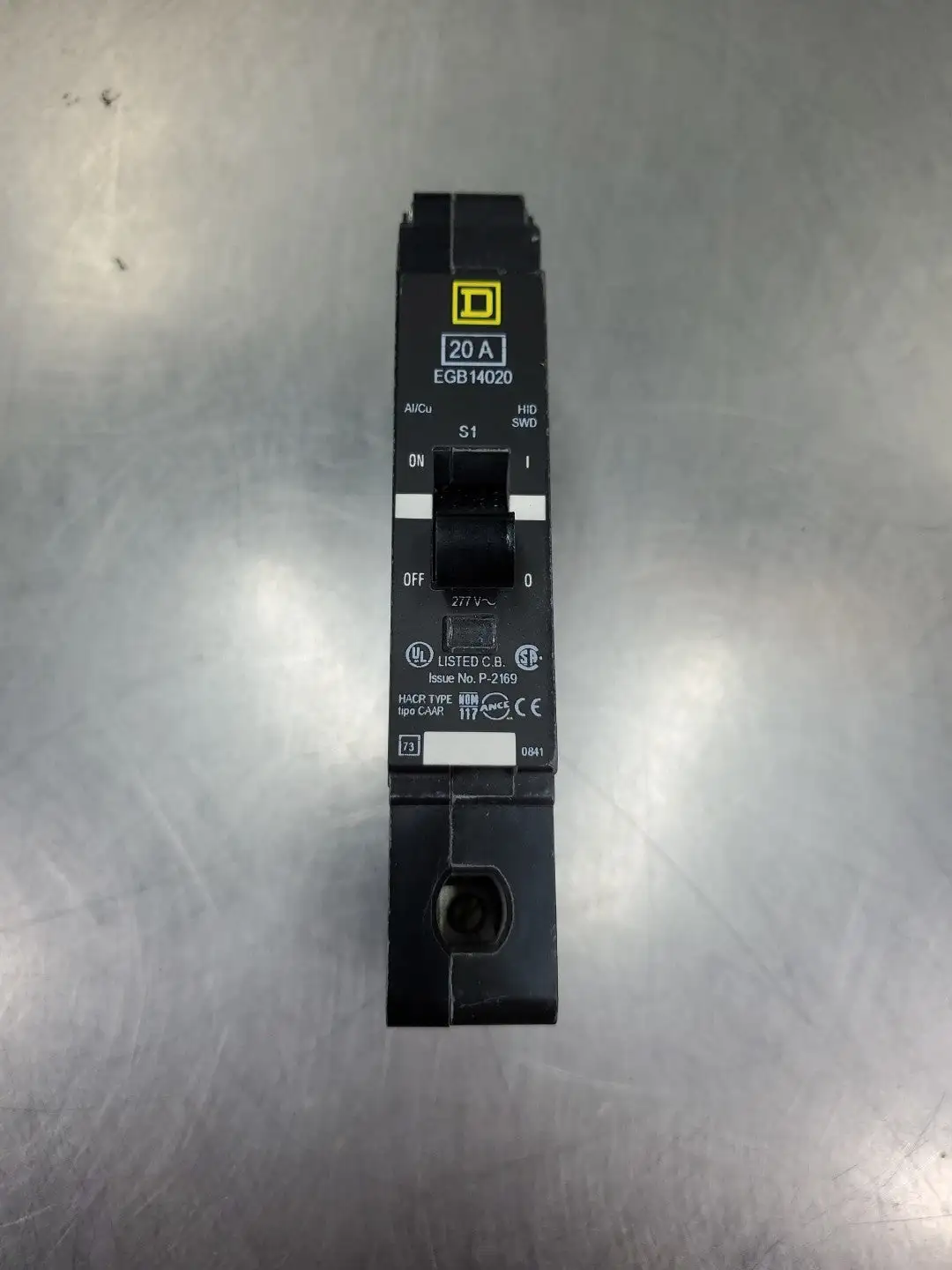USED Square D EGB14020 Circuit Breaker, 20A, 120-277VAC
