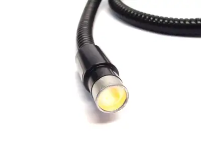 USED SCHOTT FIBER OPTIC LIGHT RING 55MM ID 32" LENGTH CABLE