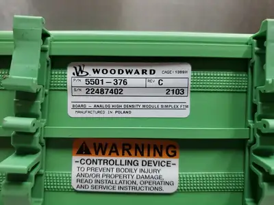 Used Woodward 5501-376 Rev C Analog High Density Simplex FTM Module Input / Output Modules South Carolina US | Palmetto Automation #1508088