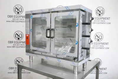 NEW EMPERO 3 ROLLER VERTICAL NATURAL GAS ROTISSERIE MODEL EMP.3EG-USA (CAPACITY OF 18 CHICKENS)