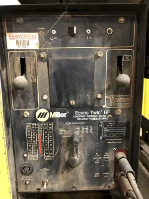 10" x .080" COIL JOINING TECH SHEAR BUTT END WELDER WITH MILLER ECONO TWIN HF WELDER: STOCK #19064