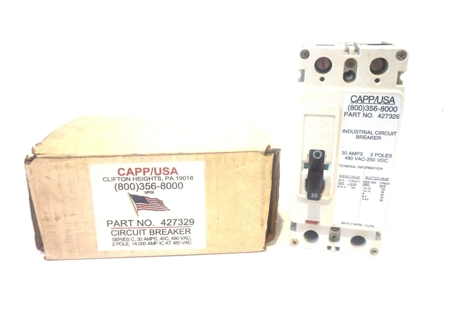 NEW CAPP USA 427329 CIRCUIT BREAKER