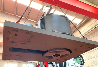 Krauss-Maffei VZU 125/2.5 ATEX perforate basket centrifuge, 316L SS.