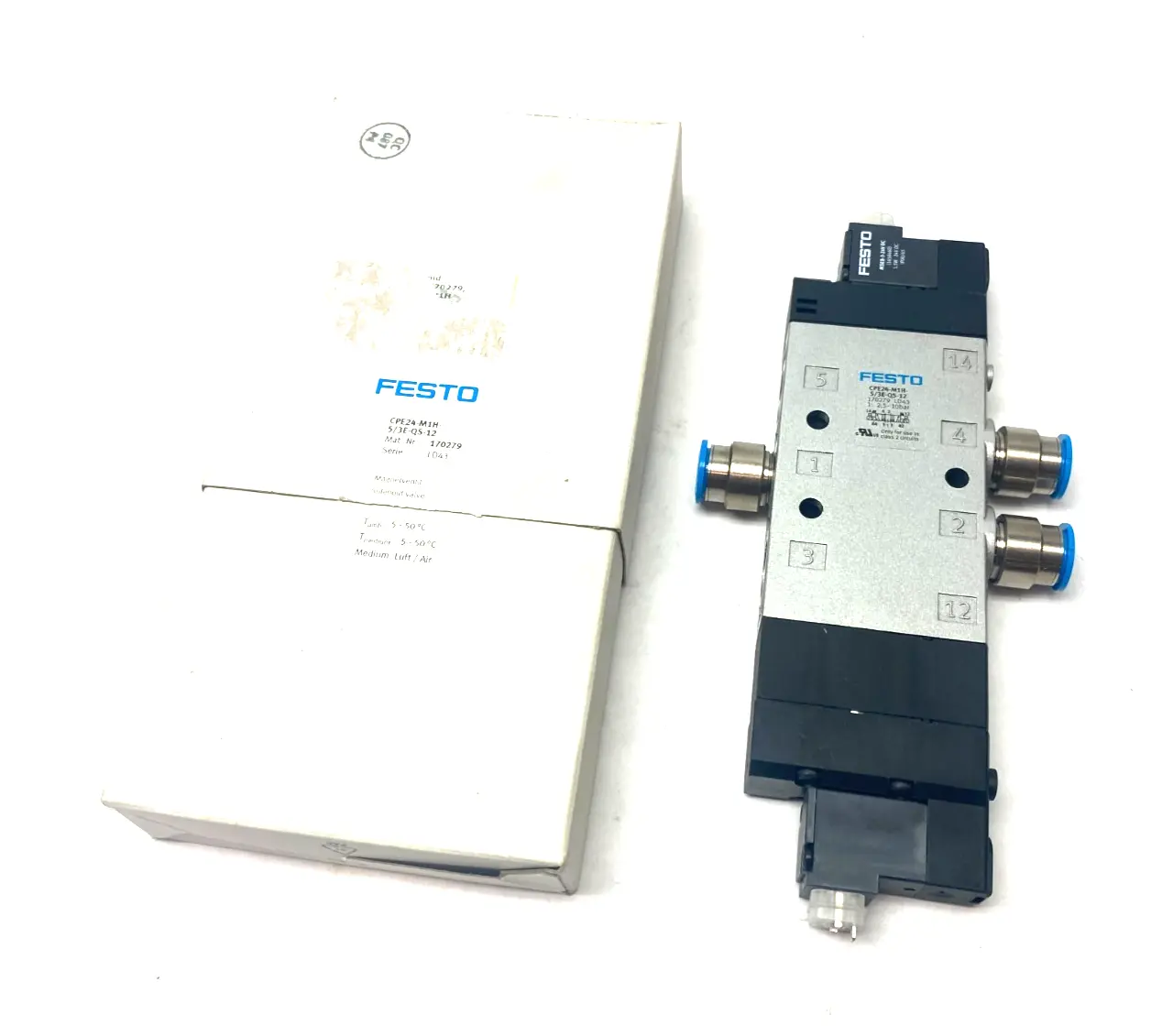 USED FESTO SOLENOID VALVE, SPRING-RETURN