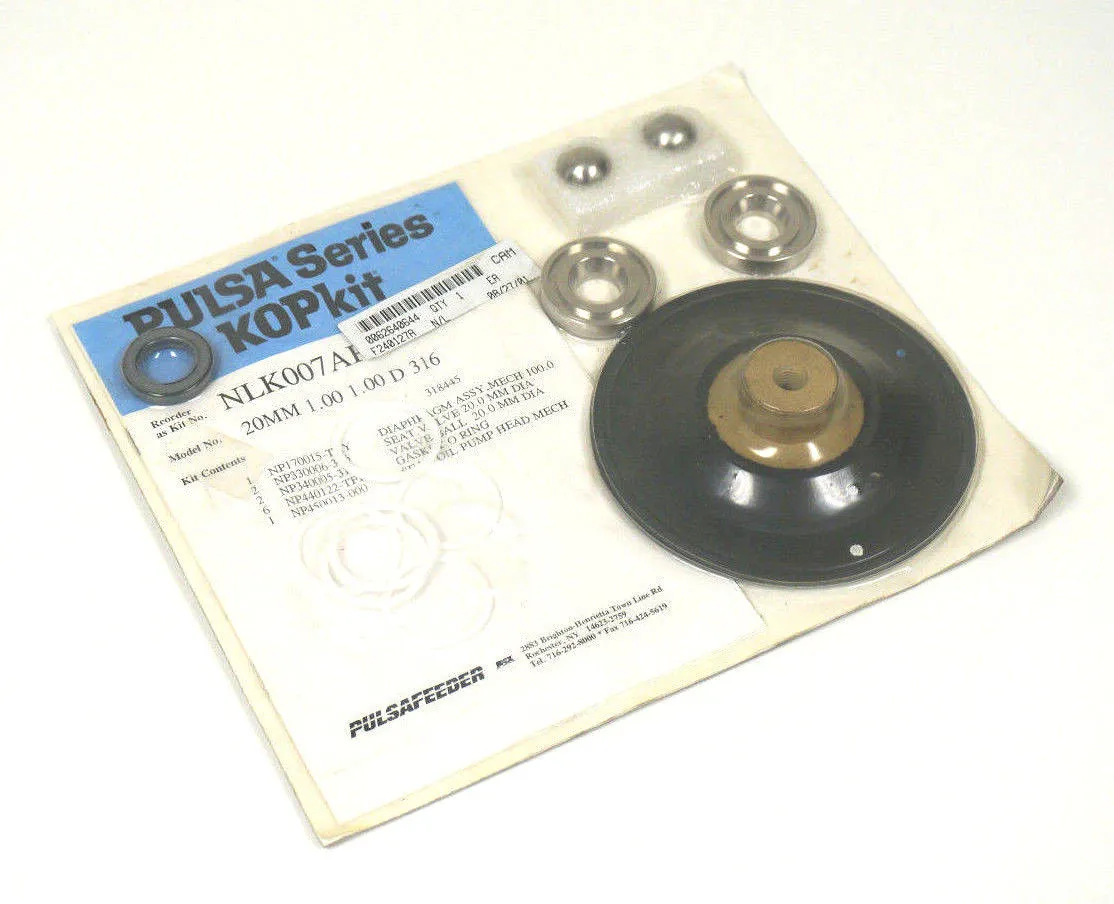 NEW PULSAFEEDER NLK007AP REPAIR KIT 20MM 1.00 1.00 D 316