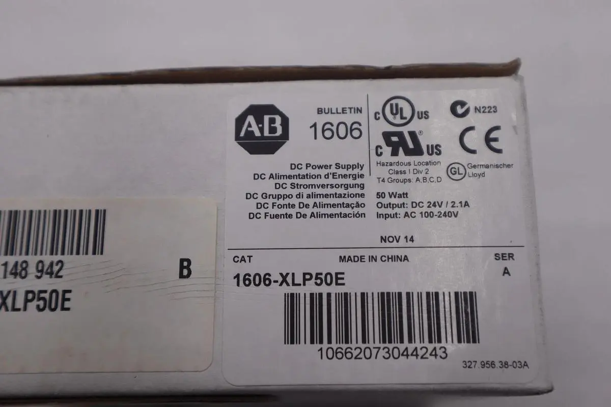 NEW IN BOX Allen-Bradley 1606-XLP50E POWER SUPPLY STOCK B-1378