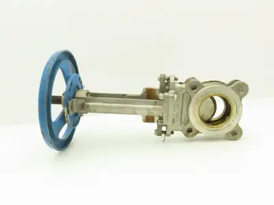 Velan L10-0320C-13BL 3" 316 Stainless Knife Gate Valve Rising Stem 10" Handwheel