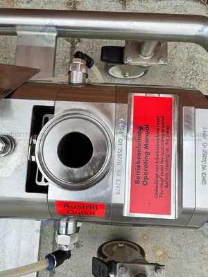 USED AXIFLOW STSC 50-16 STAINLESS STEEL TWIN SCREW PUMP W/ CONTROLLER, HEATING, 5HP