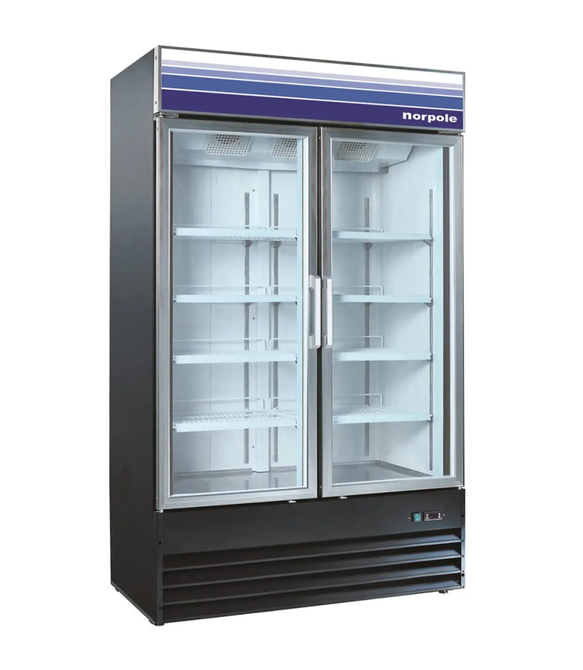 Magic Chef 45 CU. FT. FROST FREE COMMERCIAL UPRIGHT MERCHANDISER FREEZER IN BLACK