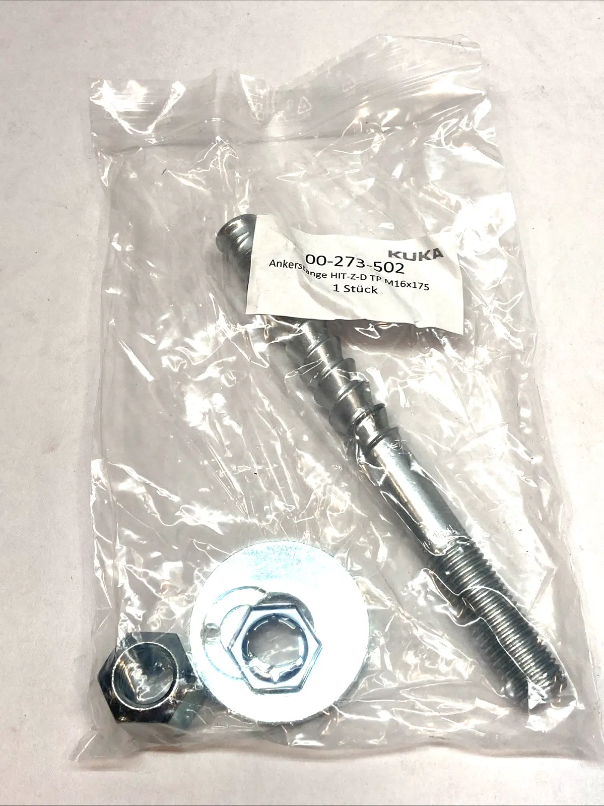 New | in-Stock KUKA ANCHOR ROD M16 X 175MM ZINC-PLATED HIT-Z-D TP Bolts Michigan US | Maverick Industrial Sales #1092063