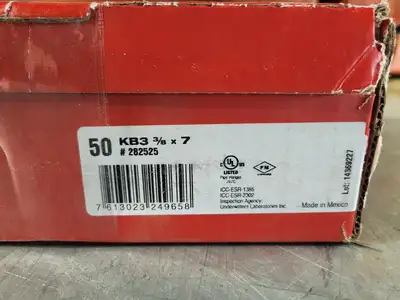 NEW HILTI KB3 3/8" X 7