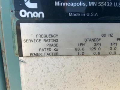 Used 1997 ONAN 125DGEA Diesel Generators Tennessee US | Moore Equipment #1517297