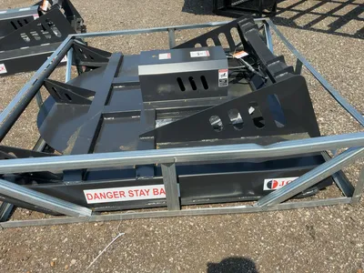 New JCT 72” Brush Mower Skid Steer Attachment, hydraulic driven with hoses and quick coupler fitting...
