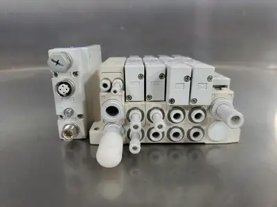 SMC EX260-SEN1 Ethernet Solenoid Module w/4 Solenoid Valves. 6E-9