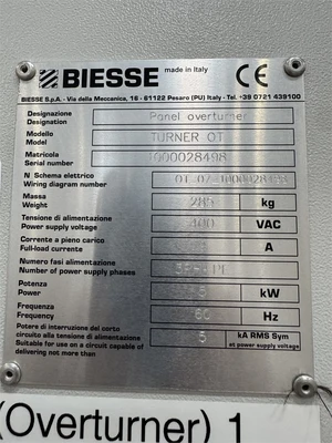 Used 2019 BIESSE TURNER OT Panel Feeders Florida US | MachineryMax #1477332