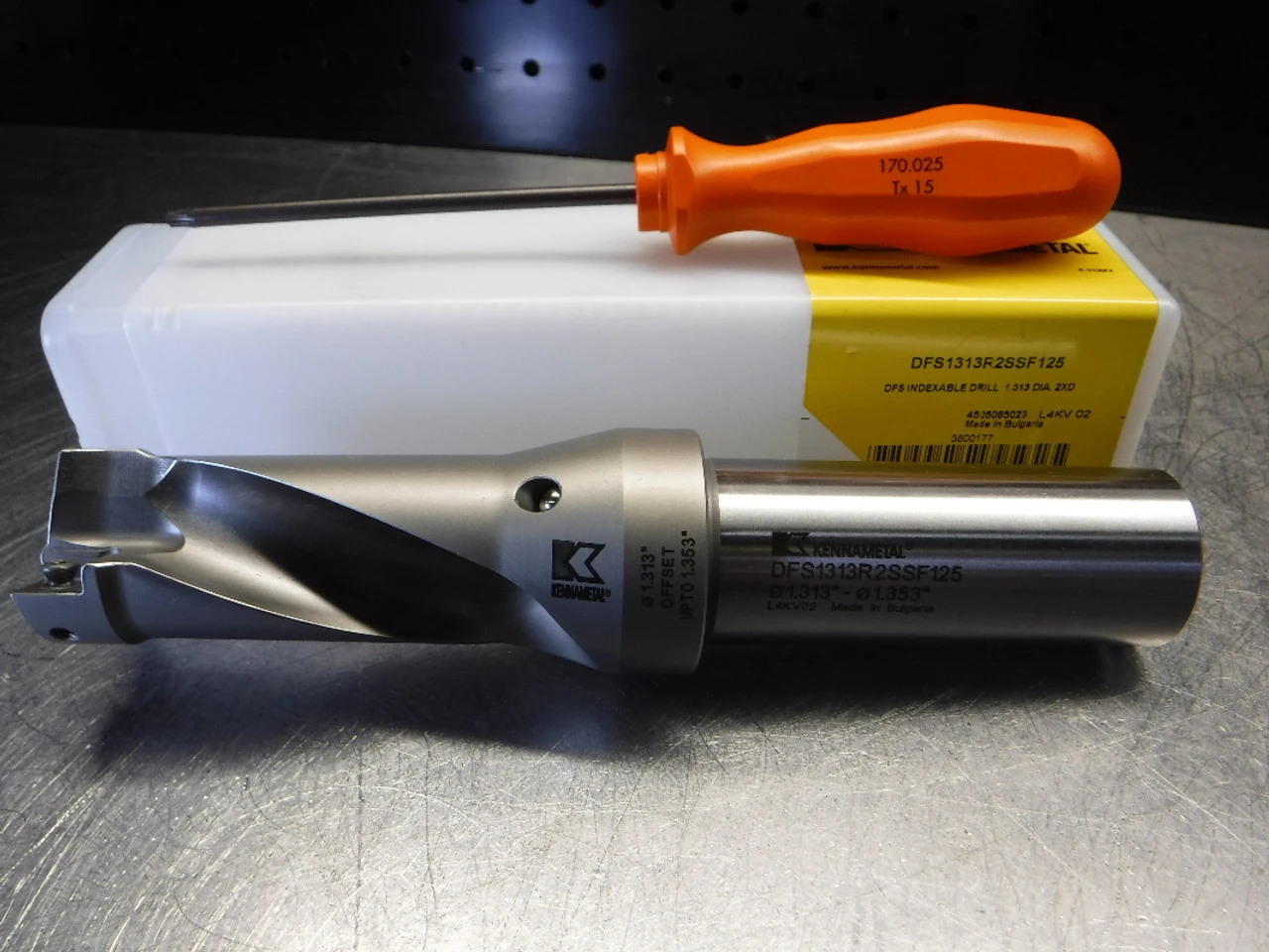 Kennametal 1.313-1.353" Indexable Drill 30mm Shank DFS1313R2SSF125 (LOC914)