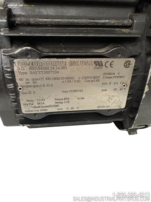 Used SEW-EURODRIVE SAF37DRS71S4 Gearmotors Kentucky US | Industrial Parts R Us Inc. #1415109