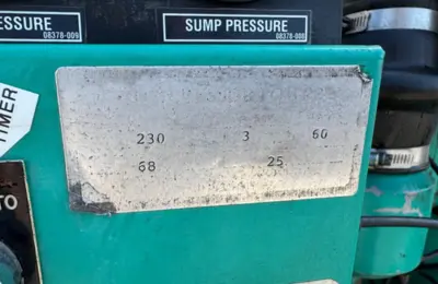 Sullivan Palatek 25 HP Rotary Screw Air Compressor 120 Gallon Tank 25D4